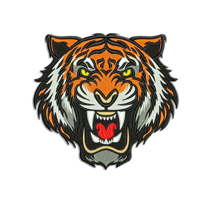 Best Tigers Embroidery logo, Embroidery Logo Near me