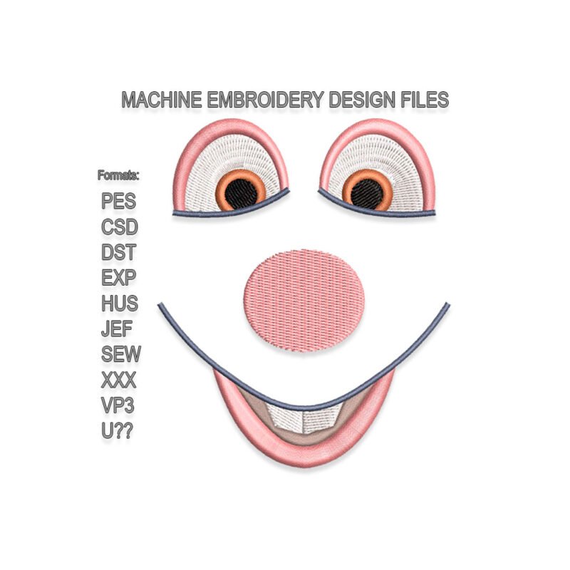 Ratatouille Face Embroidery design
