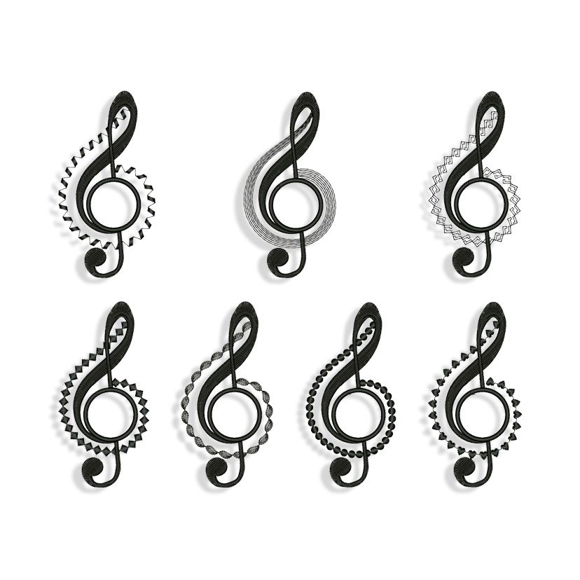 Treble Clef | Machine Embroidery designs and SVG files