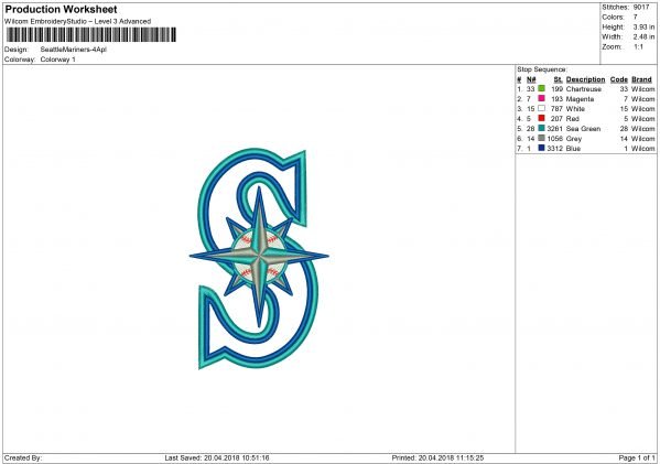 Seattle Mariners - Machine Embroidery designs and SVG files