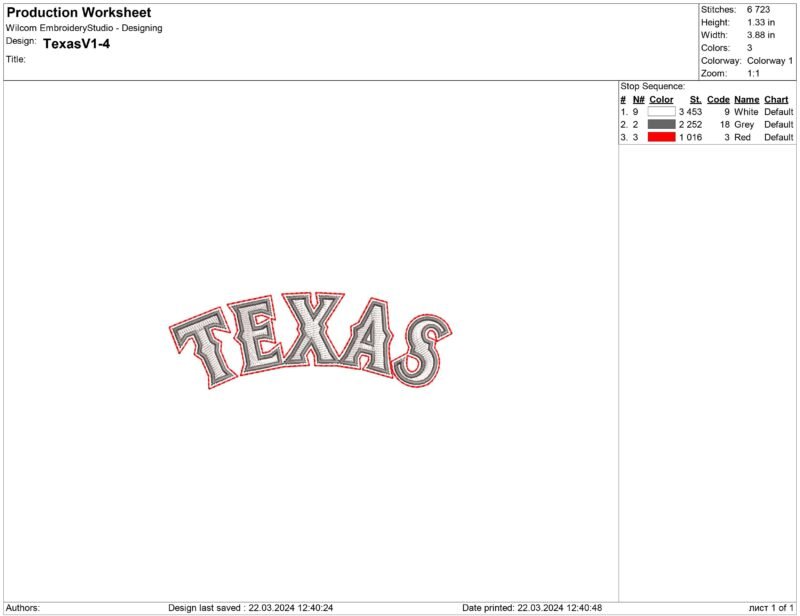 Texas Rangers Embroidery design