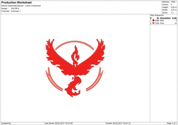 Team Valor Embroidery