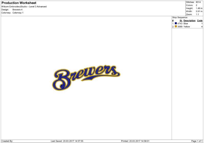 Milwaukee Brewers embroidery