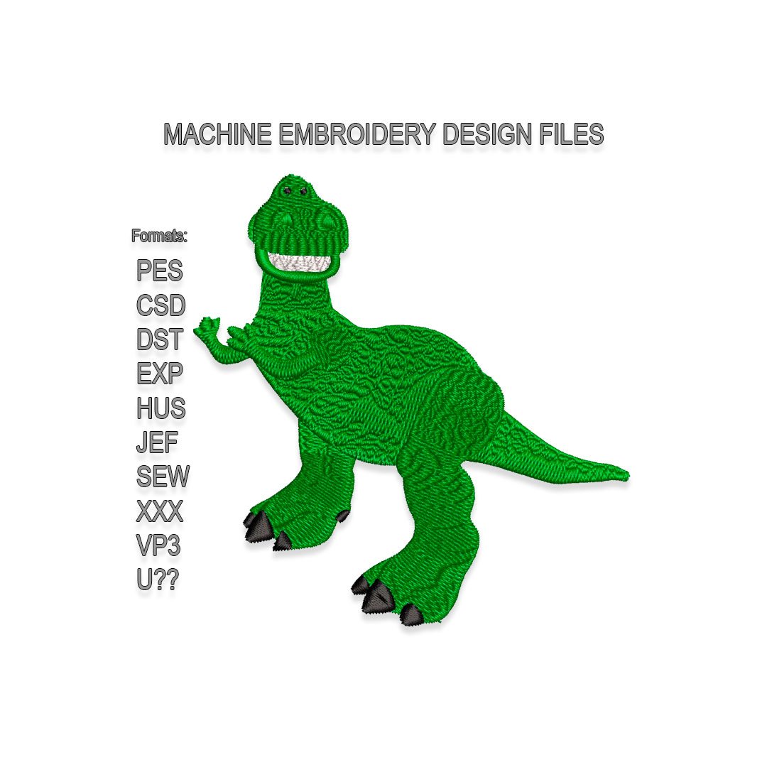 Rex T-rex Embroidery design