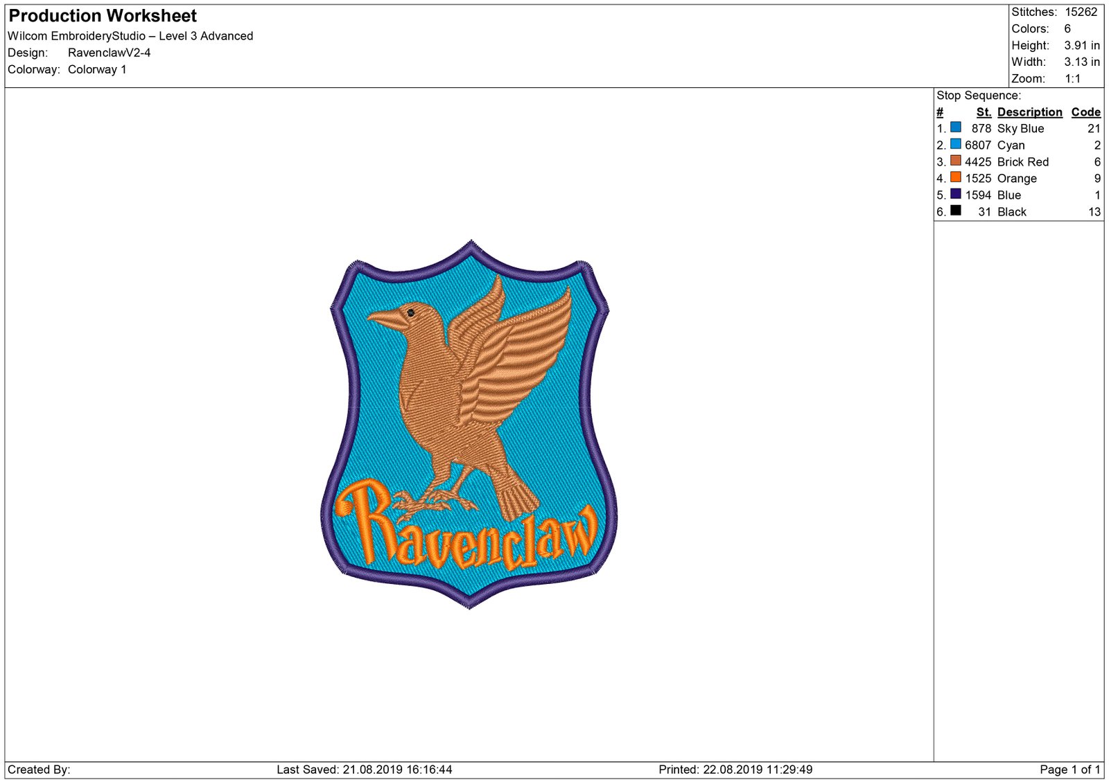 Ravenclaw logo | Machine Embroidery designs and SVG files