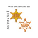 Sheriffs badge Embroidery design