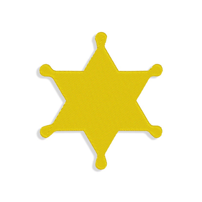 Download Sheriffs Star Machine Embroidery Designs And Svg Files