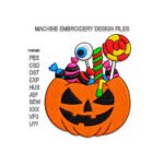 Halloween Candy Pumpkin Embroidery design