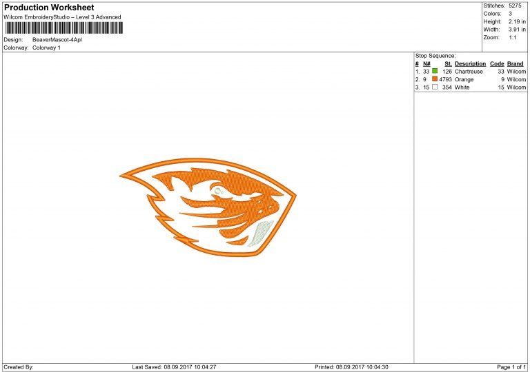 Oregon Beavers - Machine Embroidery designs and SVG files