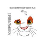 Baby Lion Face Embroidery design