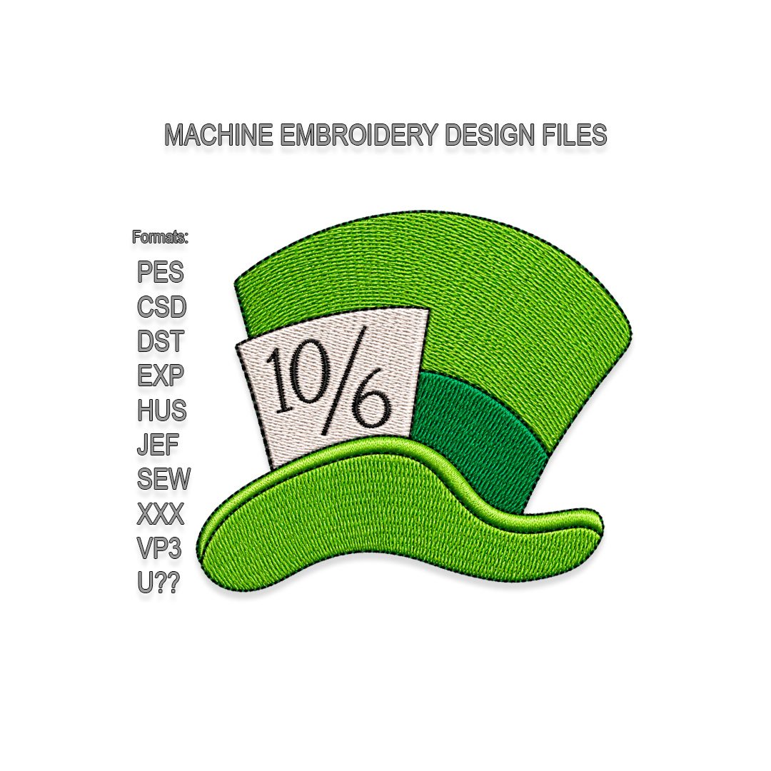 Mad Hatter Embroidery design