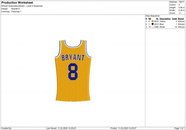 Kobe Bryant Embroidery