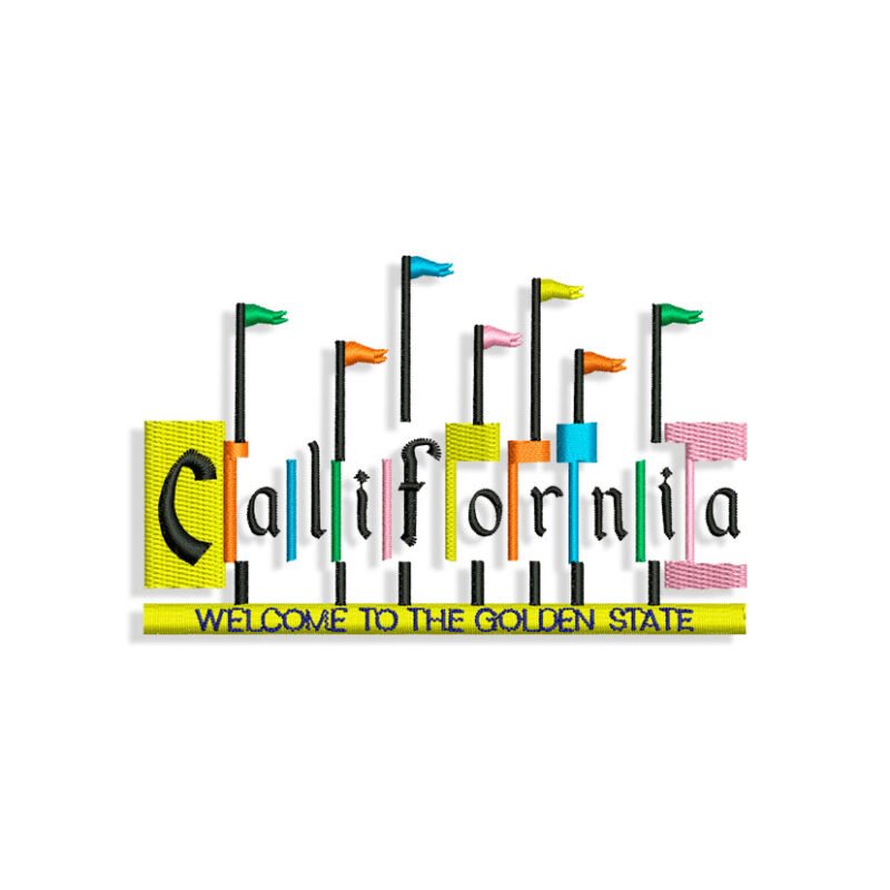 California logo Embroidery