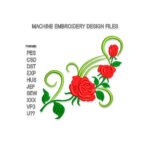 Number 15 Rose Embroidery design