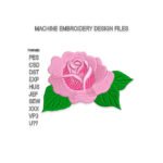 Number 18 Rose Embroidery design