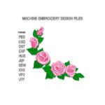 Number 21 Rose Embroidery design