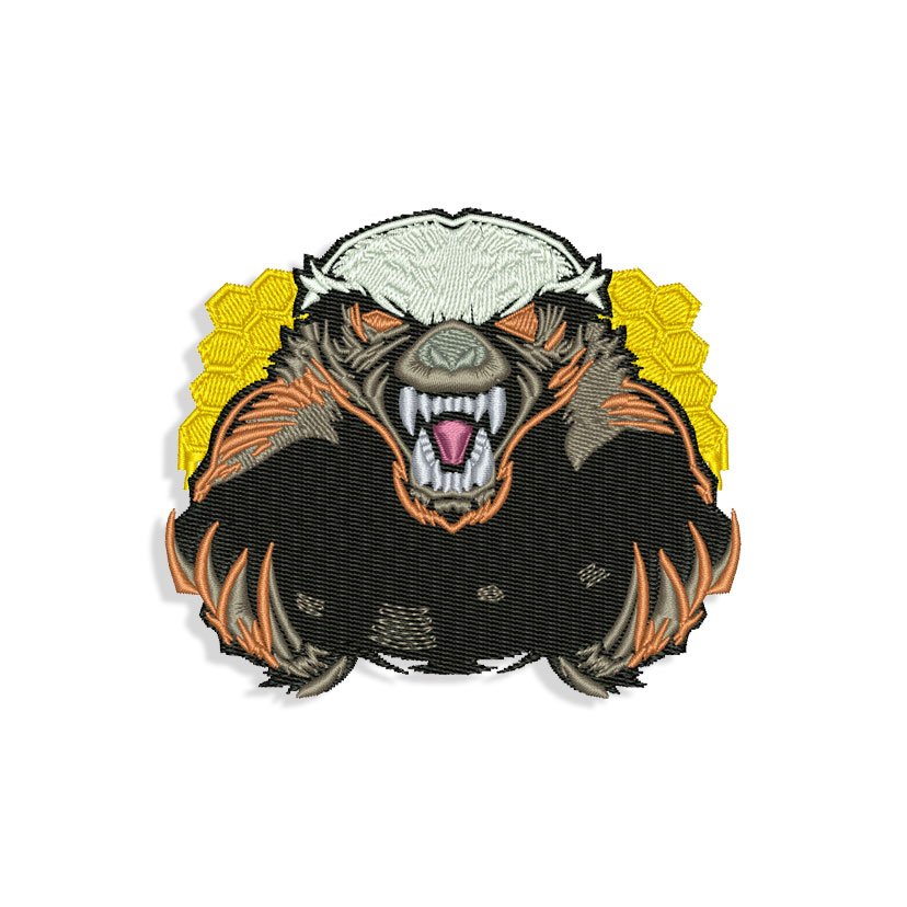 Honey Badger Embroidery design