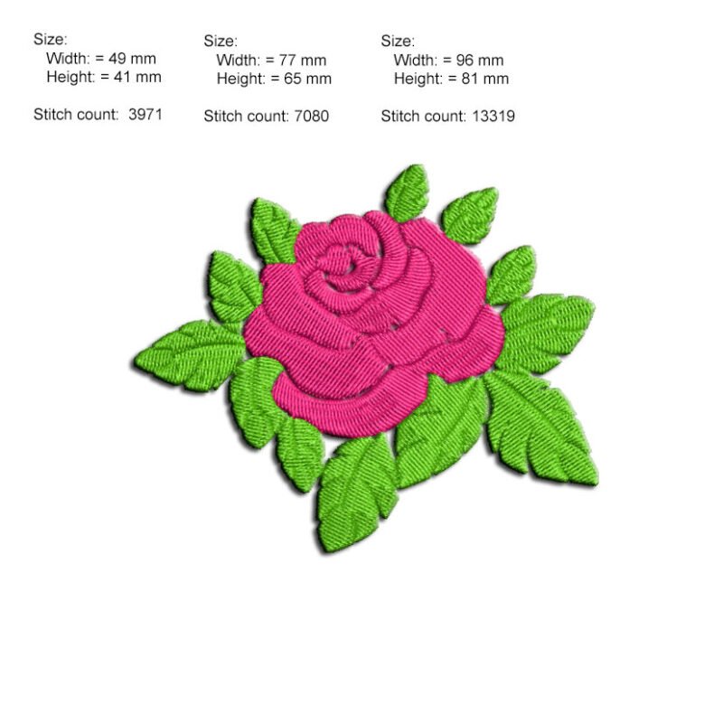 N2 Rose Embroidery design files - Image 2