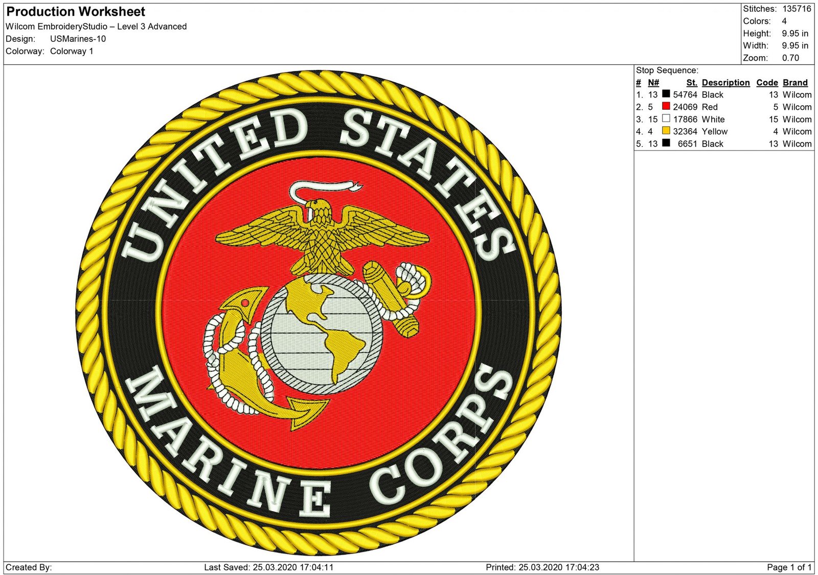 US Marines logo - Machine Embroidery designs and SVG files