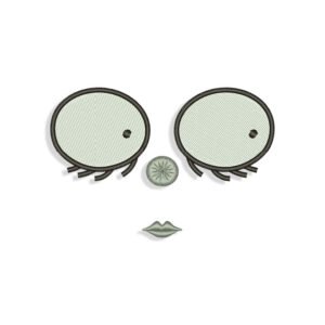 Weird Girl Face Embroidery design