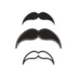 Mustache Embroidery design