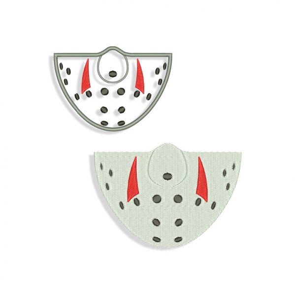 Jason Voorhees Mouth Mask Embroidery design