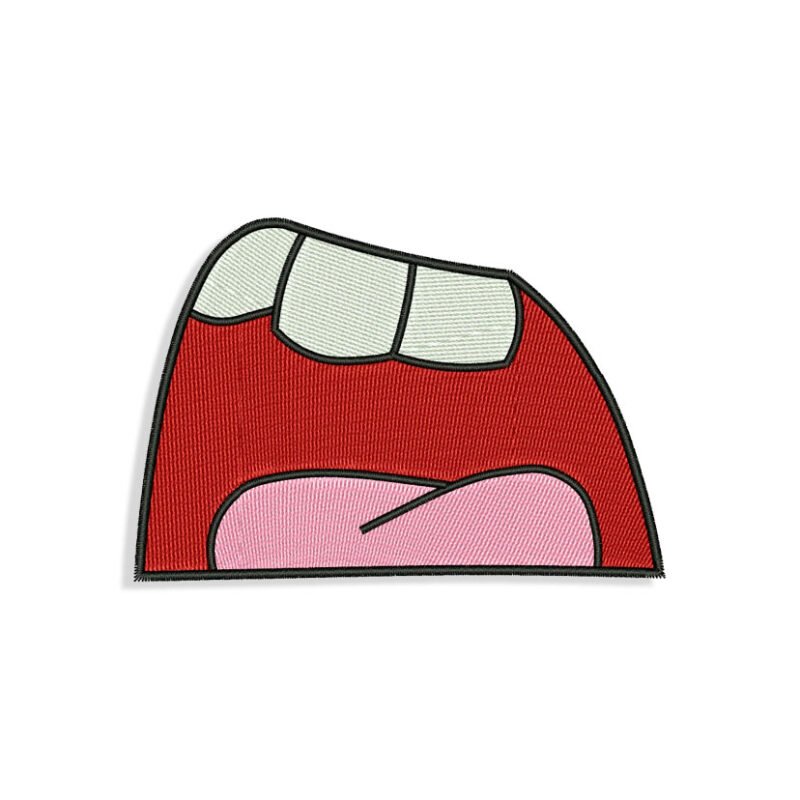 Mouth for Mouth mask Embroidery design
