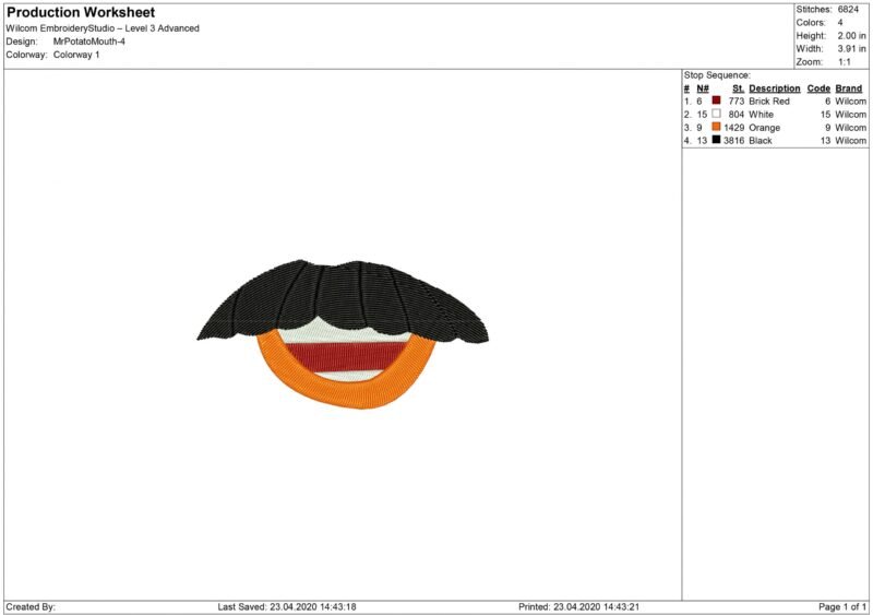 Mr Potato Head Embroidery design - Image 2