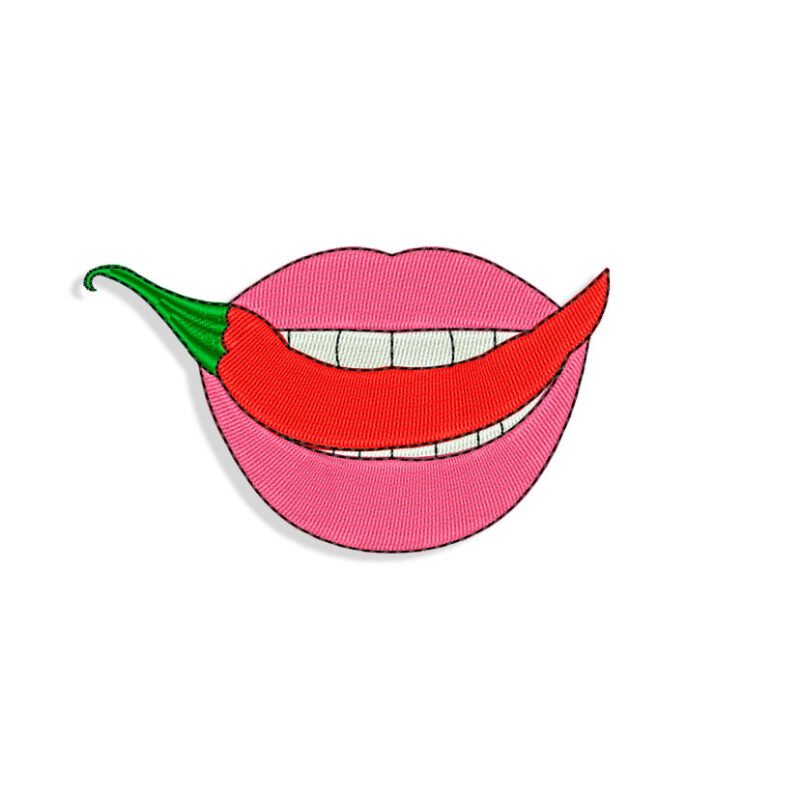 Mouth Embroidery design