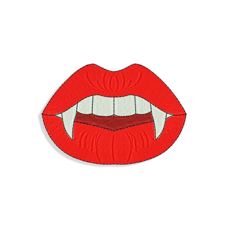 Vampire Mouth mask Embroidery design