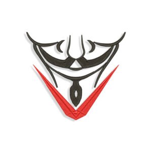 Guy Fawkes Vendetta mask for Mouth mask Embroidery design