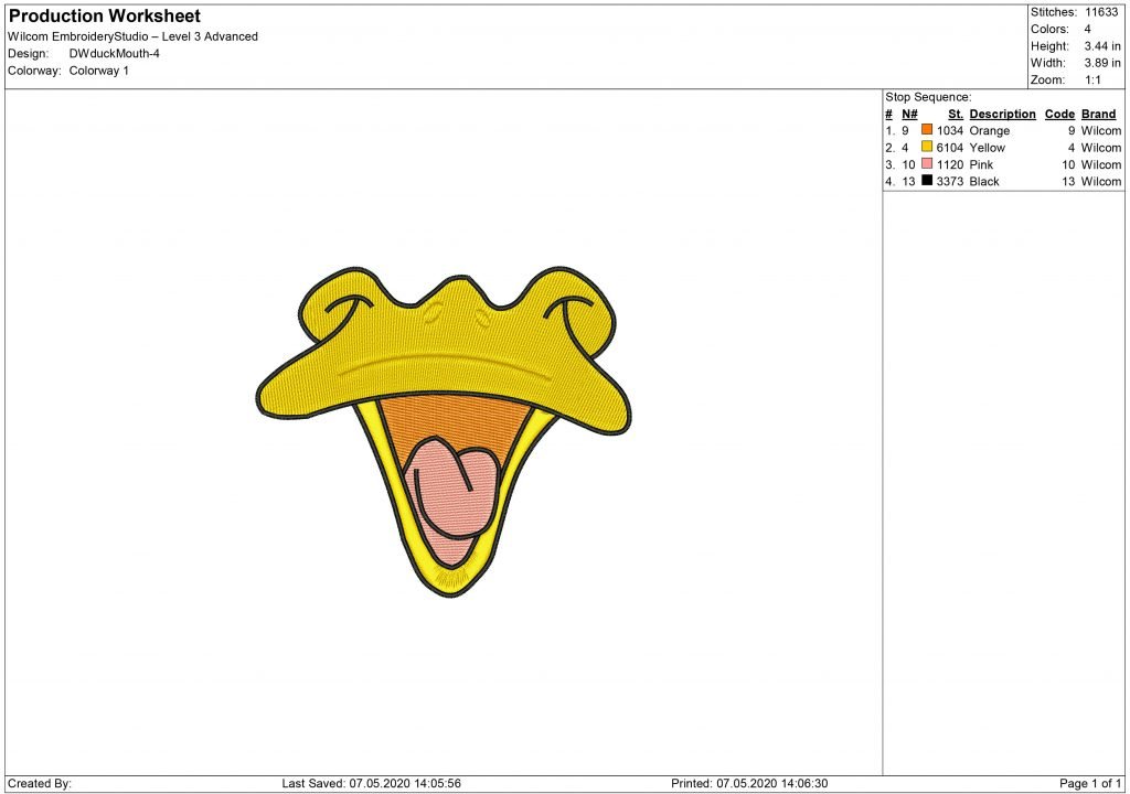 Duck Mouth - Machine Embroidery designs and SVG files