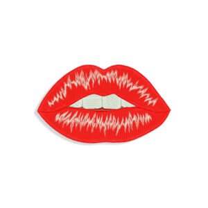 Lips for Mouth mask Embroidery design
