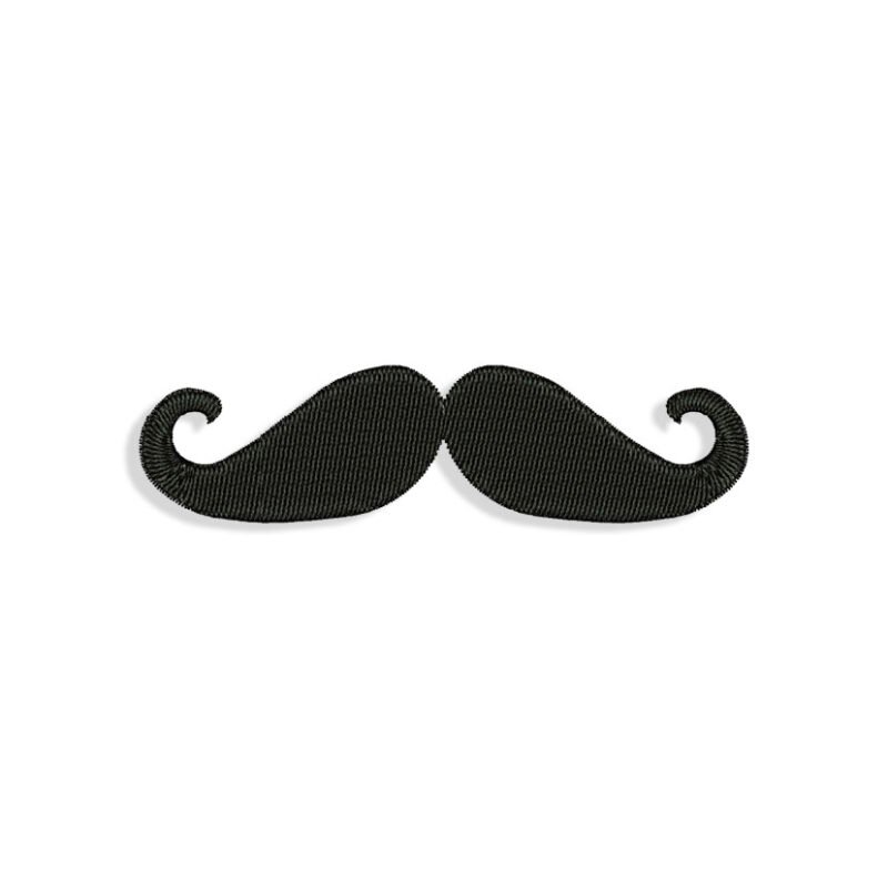 Mustache for Mouth mask Embroidery design