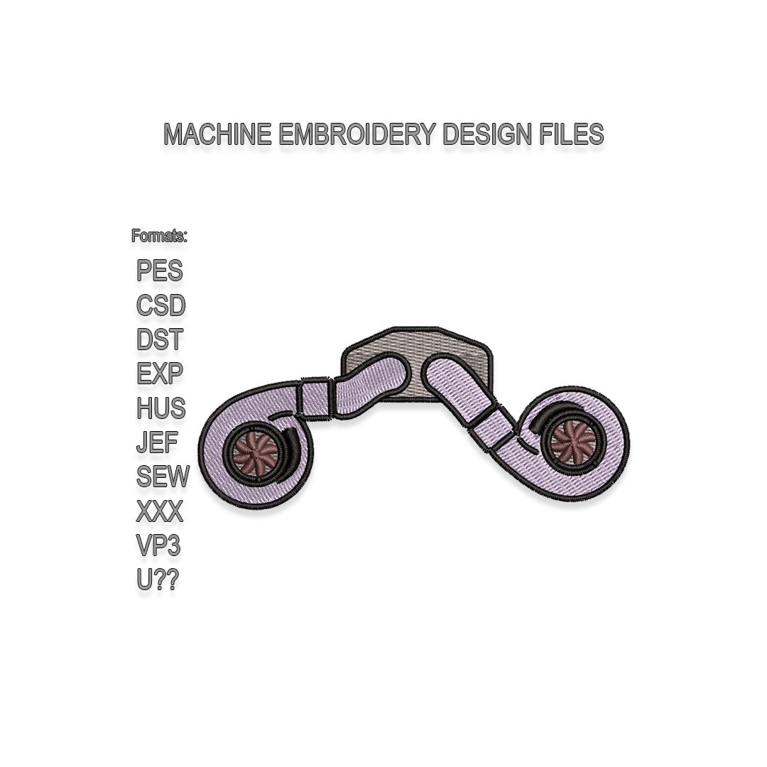 Twin Turbo Embroidery design