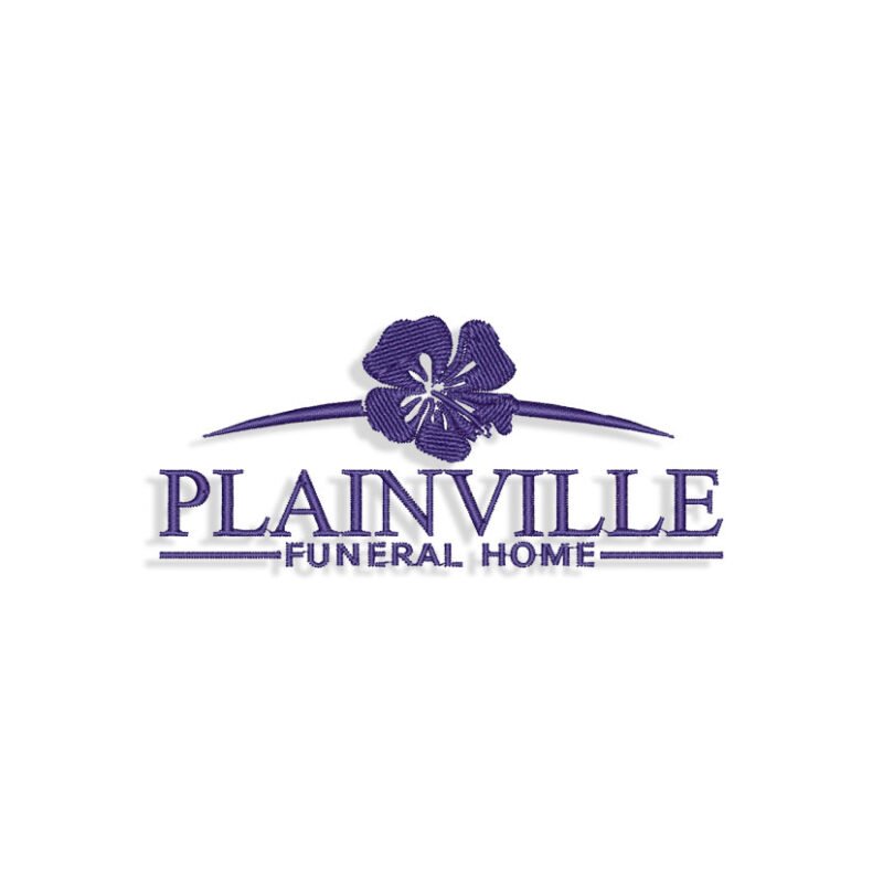 Plainville logo Embroidery design