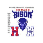 Howard Bison Embroidery design