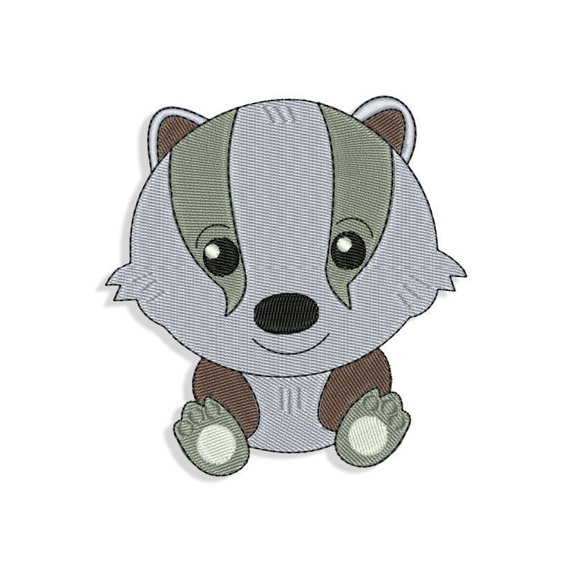 Baby Badger Embroidery design
