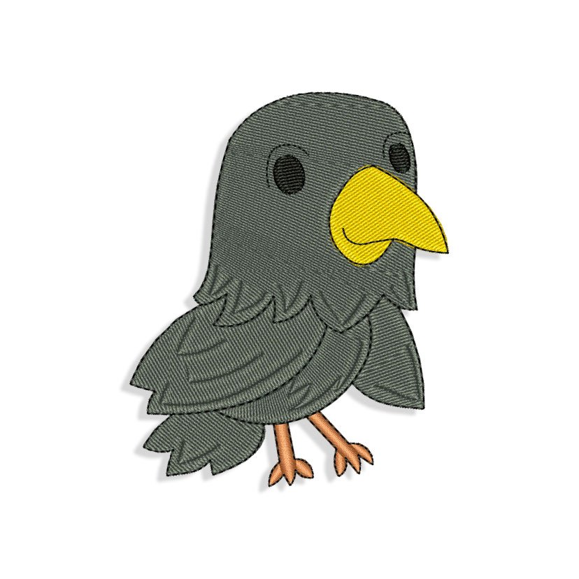 Baby Raven Embroidery design