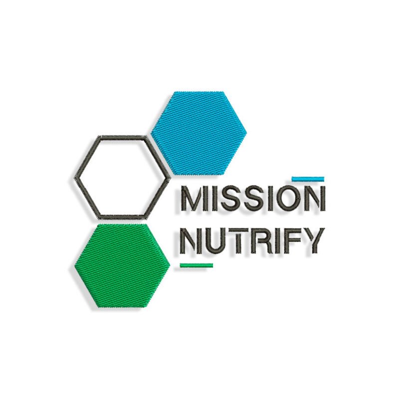 Mission Nutrify logo Embroidery design