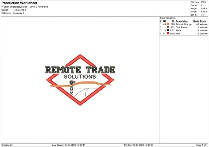 Remote Trade Embroidery design - Image 2