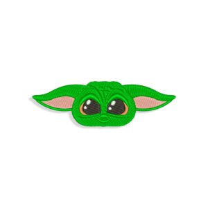 Baby Yoda Face Embroidery design