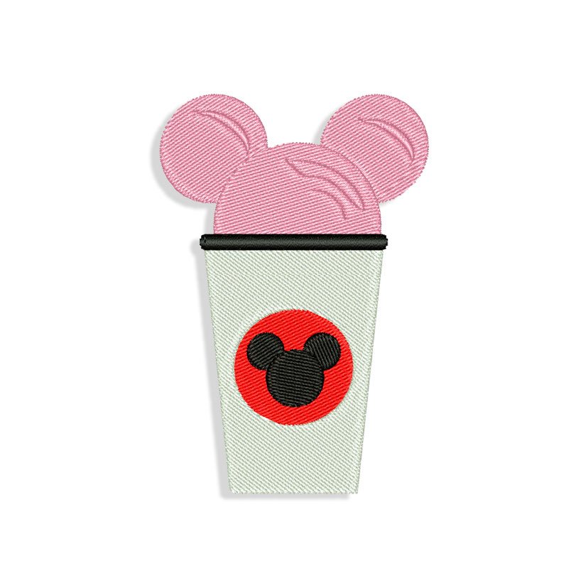 Mickey Mouse Cappuccino Embroidery design