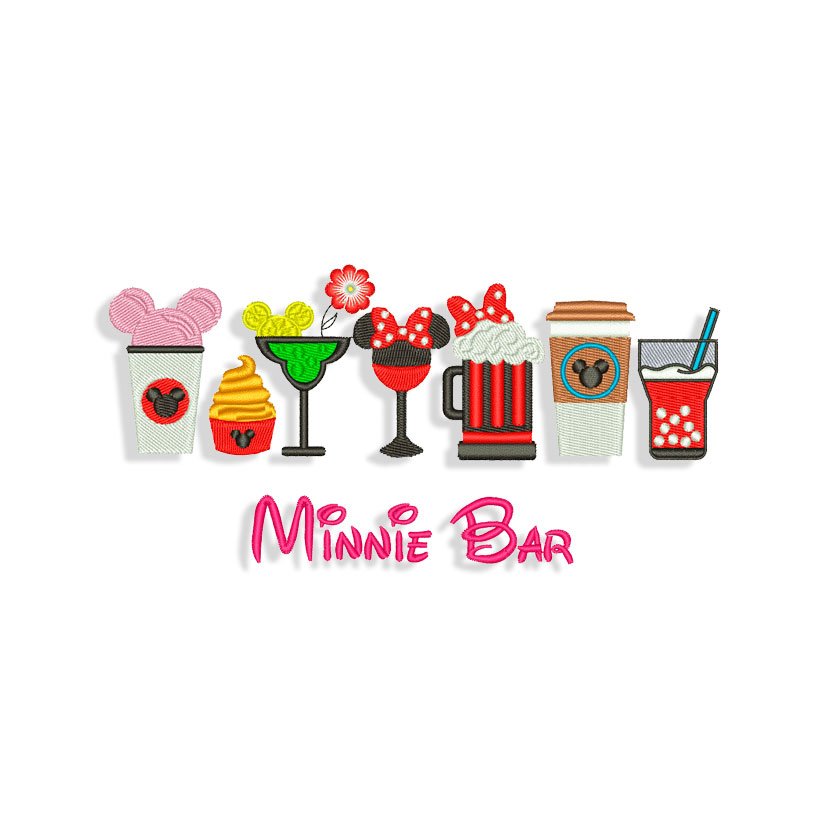 Minnie Bar Embroidery design