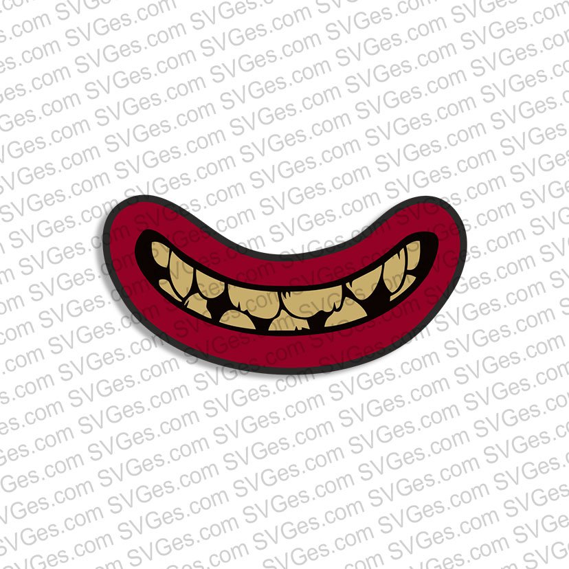 Сlown Zombie Mouth svg