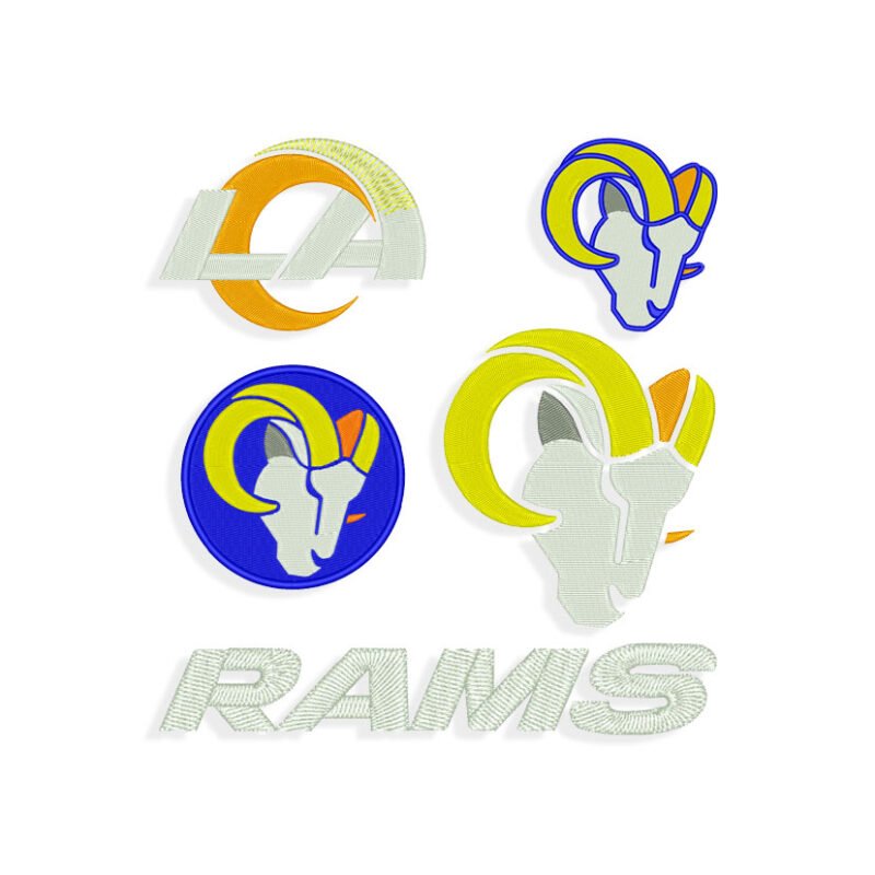 New Los Angeles Rams embroidery design