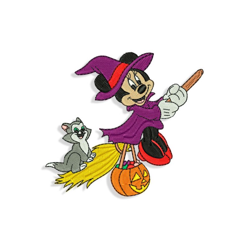 Minnie Mouse Witch Embroidery design