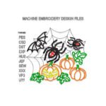 Spiders and Pumpkins Embroidery design