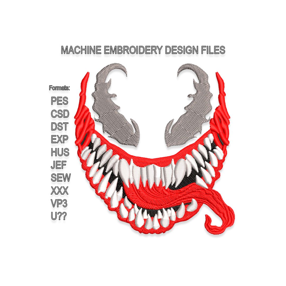 Venom Face Embroidery design