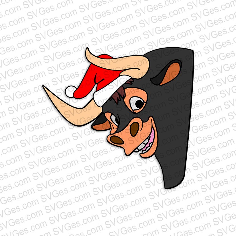Bull Ferdinand Christmas SVG files